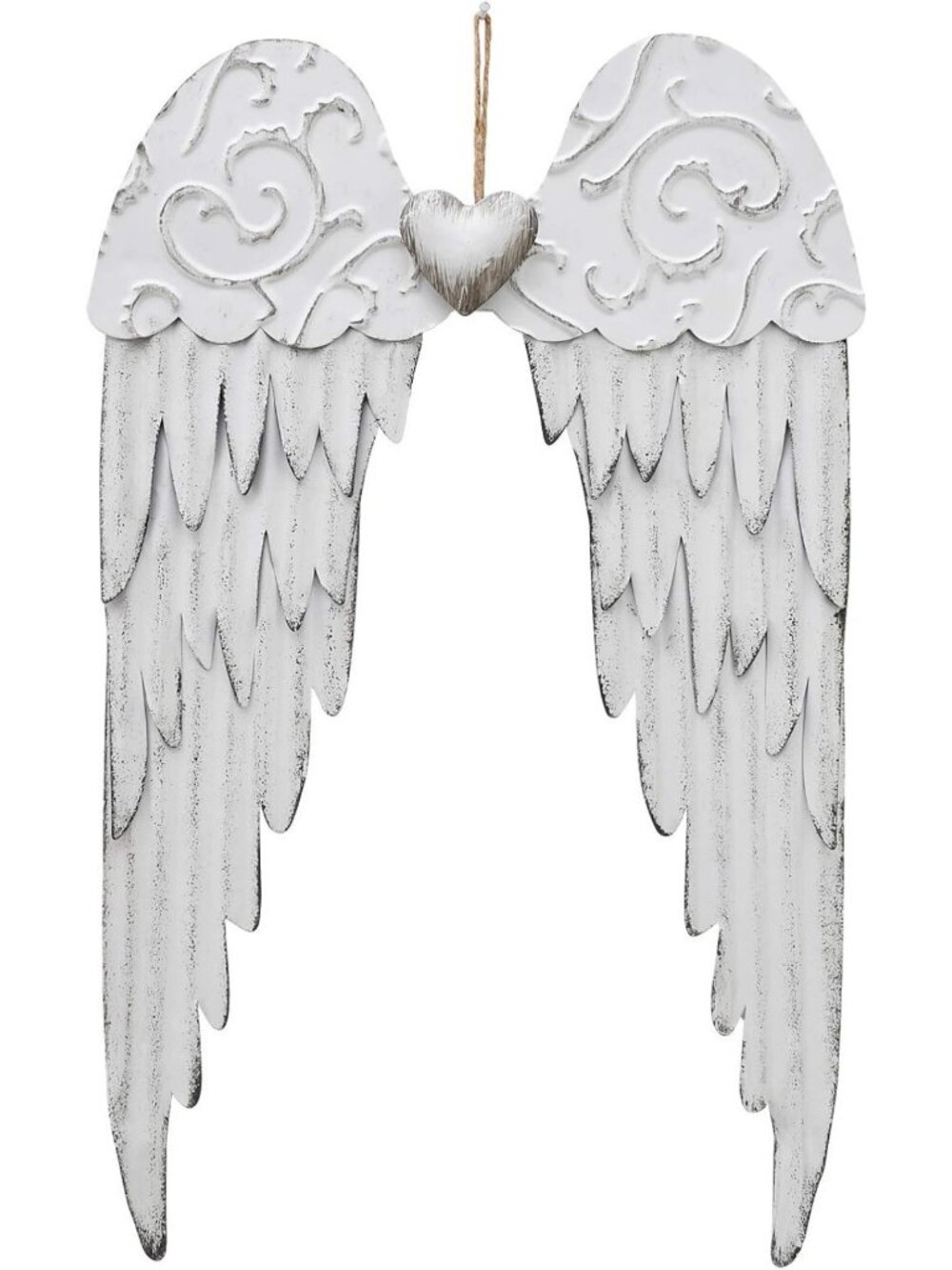 Vintage Angel Wings Wall Art - Antique Metal Decor for Home, Bedroom & Living